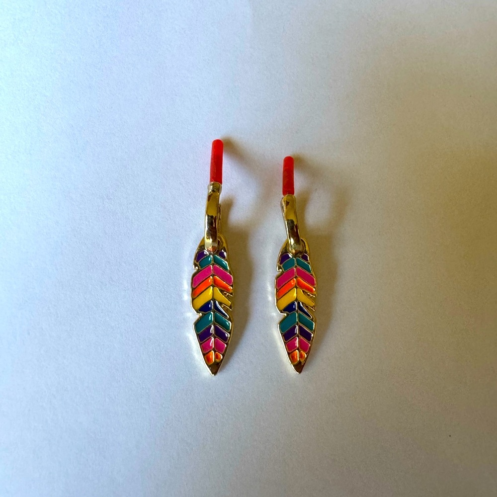 Simple Style Leaf Plating Alloy No Inlaid Drop Earrings